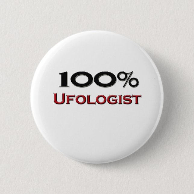 Badge Rond 5 Cm Ufologist de 100 pour cent (Devant)