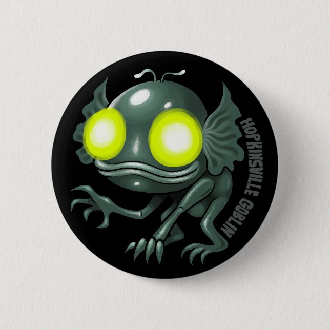 Badge Rond 5 Cm UFOLOGY : Lutin de Hopkinsville (Devant)