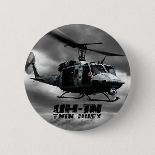 Badge Rond 5 Cm UH-1N Twin Huey