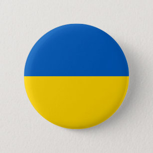 Badge Rond 5 Cm Ukraine Drapeau ukrainien Soutien bleu jaune 