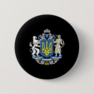 Badge Rond 5 Cm Ukraine Drapeau Ukrainien Traditionnel