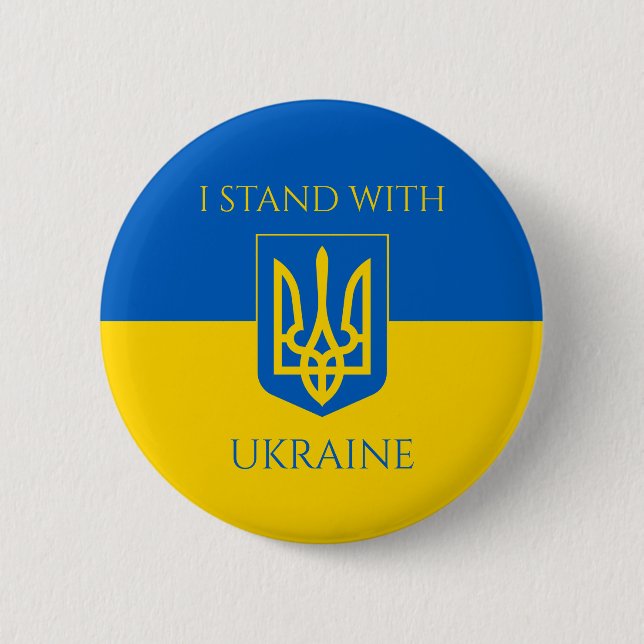 Badge Rond 5 Cm ukraine emblem (Devant)
