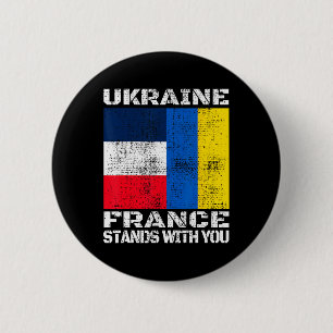 Badge Rond 5 Cm Ukraine France Vous Soutient Drapeau De Soutien Fr