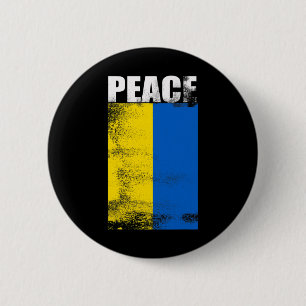 Badge Rond 5 Cm Ukraine Pour Hommes Drapeau Paix Debout Avec Unkra