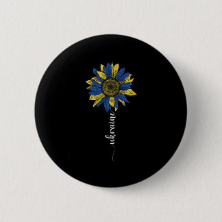 Badge Rond 5 Cm Ukraine Vintage Tournesol Ukraine Stand Avec Royau