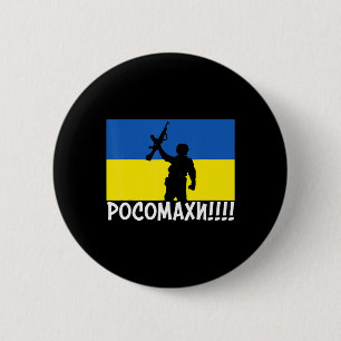 Badge Rond 5 Cm Ukraine Wolverines Guerre National Stand Love Supp