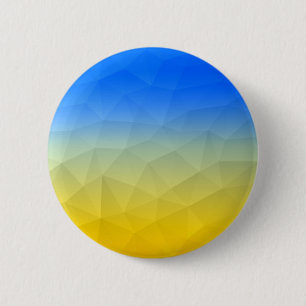 Badge Rond 5 Cm Ukraine yellow blue geometric mesh pattern
