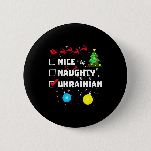 Badge Rond 5 Cm Ukrainian Christmas  (Devant)