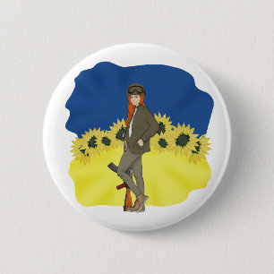 Badge Rond 5 Cm Ukrainienne