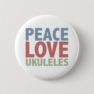 Badge Rond 5 Cm Ukulélés d'amour de paix