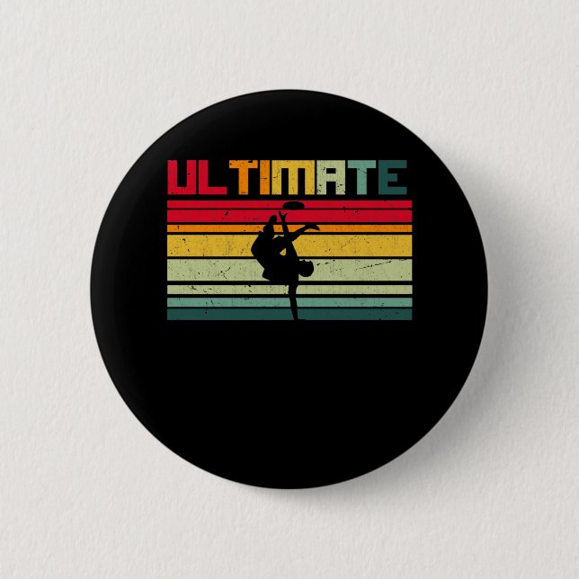 Badge Rond 5 Cm Ultimate Frisbee Disque Golf Freestyle (Devant)