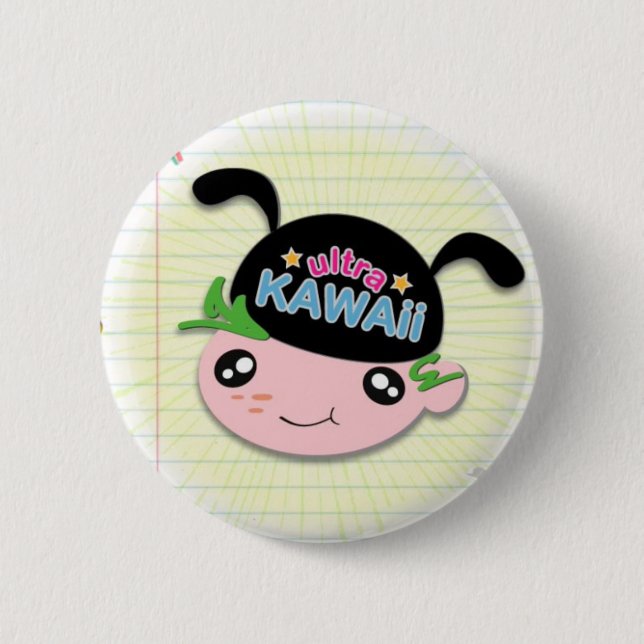 Badge Rond 5 Cm Ultra Kawaii - bouton de garçon (Devant)
