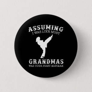 Badge Rond 5 Cm Uming J'Étais Comme La Plupart Des Grand-Mères Pre