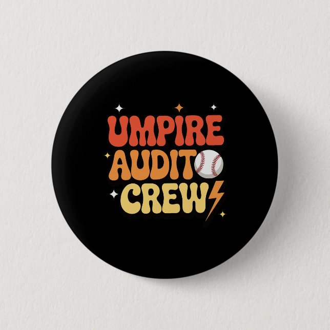 Badge Rond 5 Cm Umpire Audit Crew _1  (Devant)