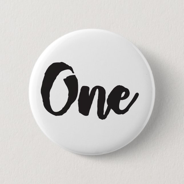 Badge Rond 5 Cm Un 1er anniversaire Premier anniversaire Mon 1 an (Devant)