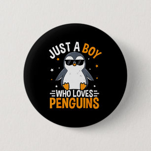 Badge Rond 5 Cm Un Amour Pour Les Manchots Faune Animaux Polaires