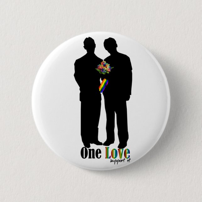 Badge Rond 5 Cm Un amour. .show votre appui (Devant)