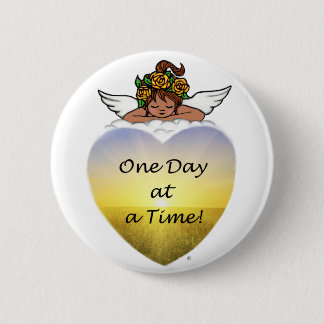 Badge Rond 5 Cm Un ange ethnique de jour