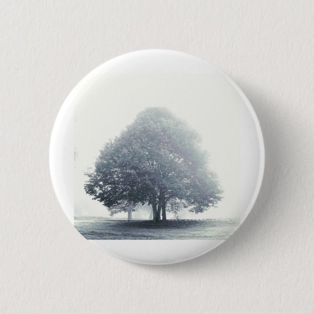Badge Rond 5 Cm Un arbre dans le brouillard (Devant)