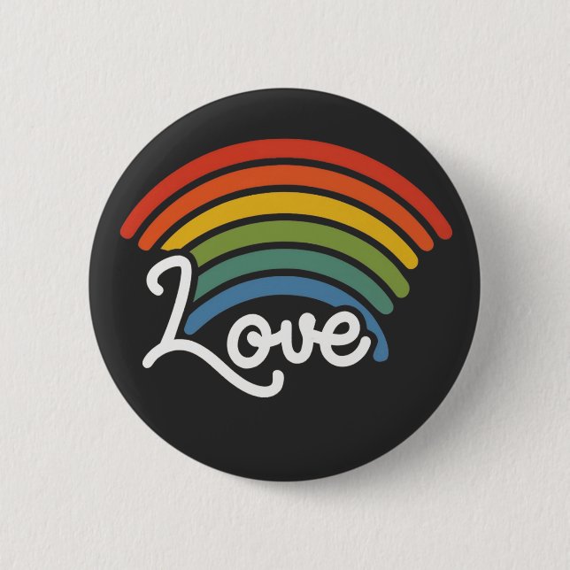 Badge Rond 5 Cm Un arc-en-ciel d'amour (Devant)