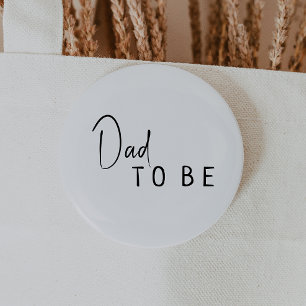 Badge Rond 5 Cm Un Baby shower Neutre Moderne Simple Pour Que Papa