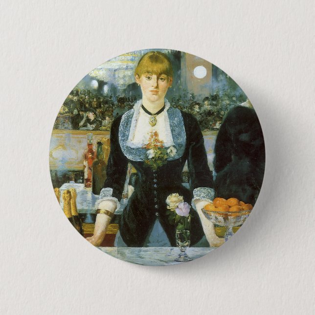 Badge Rond 5 Cm Un bar aux Folies Bergere par Edouard Manet (Devant)