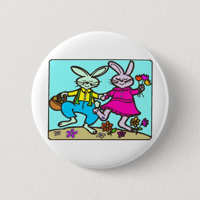 Badge Rond 5 Cm Un beau printemps - Bouton (Devant)