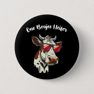 Badge Rond 5 Cm Un Boujee Heifer Funny Cow Vintage Retro