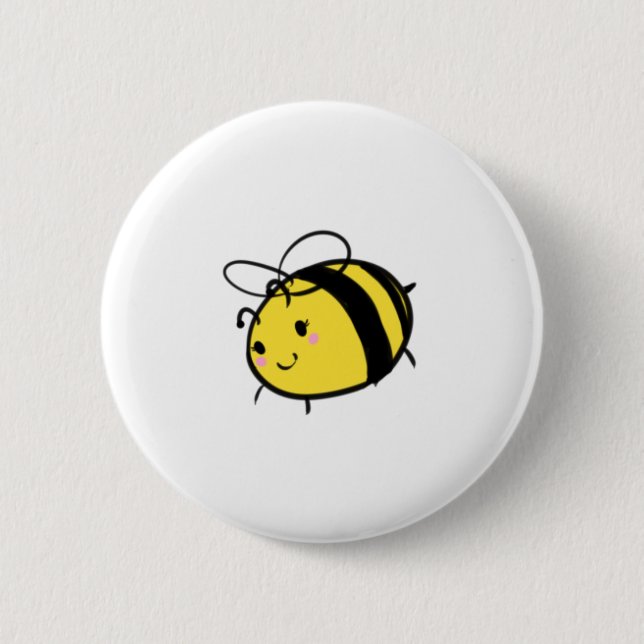 Badge Rond 5 Cm Un bouton d'abeille (Devant)