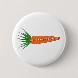Badge Rond 5 Cm Un bouton de carotte pour le renne de Noël