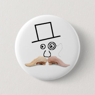 Badge Rond 5 Cm Un bouton de moustache de viande