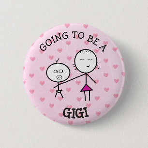 Badge Rond 5 Cm Un bouton Gigi Faire-part