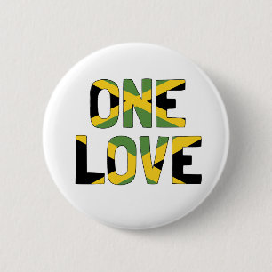 Badge Rond 5 Cm Un bouton jamaïcain d'amour
