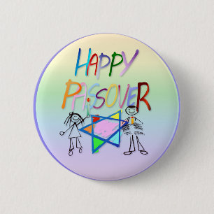 Badge Rond 5 Cm Un bouton très coloré de pâque