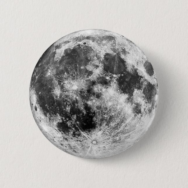 Badge Rond 5 Cm Un broche distinctif avec un motif de lune (Devant)