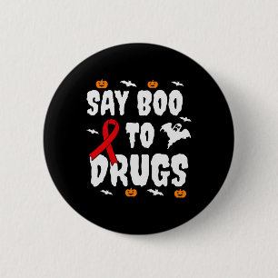 Badge Rond 5 Cm Un cadeau d'Halloween amusant dire Boo à la sensib