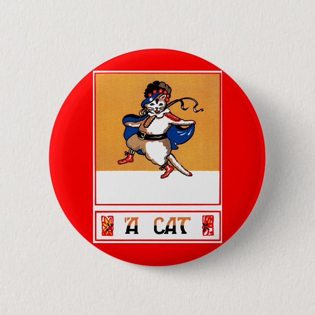 Badge Rond 5 Cm Un chat (Devant)