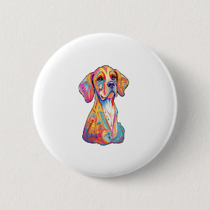 Badge Rond 5 Cm Un chien aquarelle