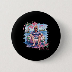 Badge Rond 5 Cm Un Chillin Comme Un Felon Été 2024 Trump Prendre L