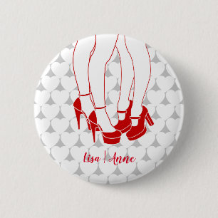 Badge Rond 5 Cm Un couple de lesbiennes s'embrassant le jour de la