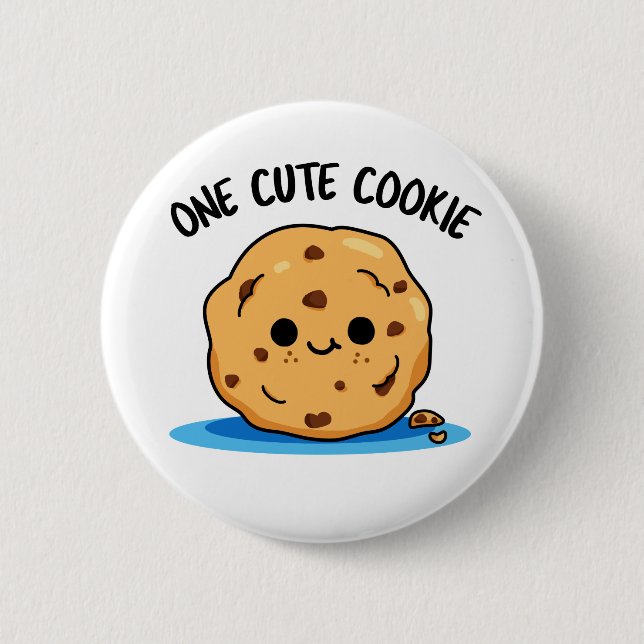 Badge Rond 5 Cm Un Cute Cookie Funky Food Pun (Devant)