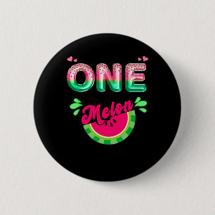 Badge Rond 5 Cm Un Dans Un Melon Mère Maîtrise Anniversaire Groupe