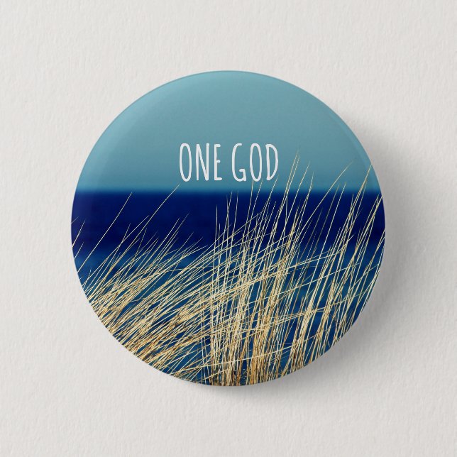 Badge Rond 5 Cm Un Dieu (Devant)