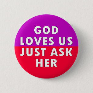 Badge Rond 5 Cm un dieu nous aime