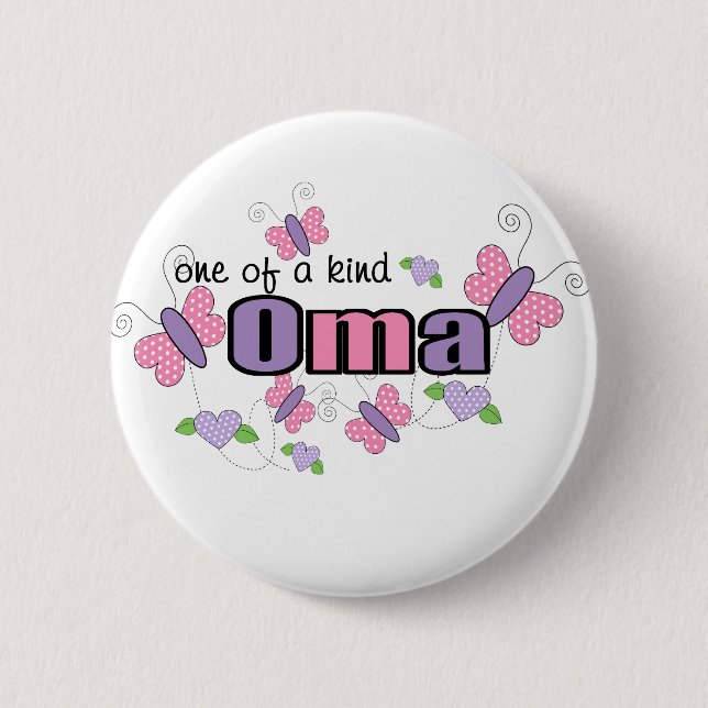 Badge Rond 5 Cm Un d'un Oma aimable (Devant)