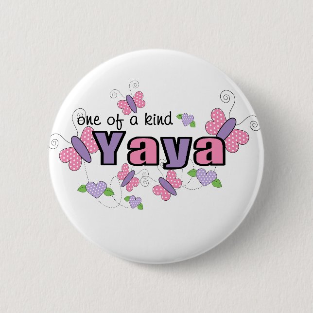 Badge Rond 5 Cm Un d'un YaYa aimable (Devant)