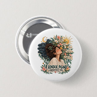 Badge Rond 5 Cm Un esprit plus doux, un vous plus lumineux Mug pou