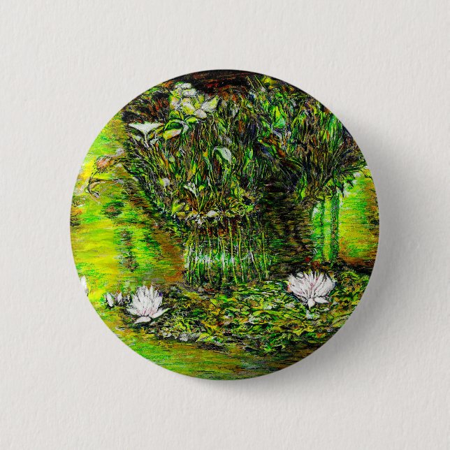 Badge Rond 5 Cm Un étang avec des pensées impures (Devant)