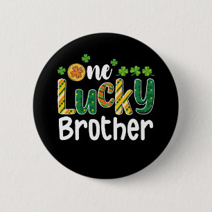 Badge Rond 5 Cm Un frère chanceux, tenue de famille assortie pour