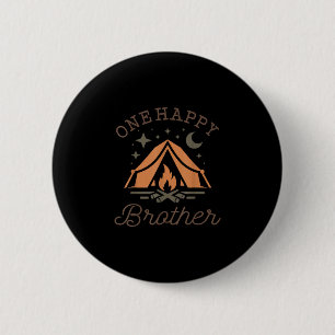Badge Rond 5 Cm Un frère heureux en camping pour son 1er anniversa